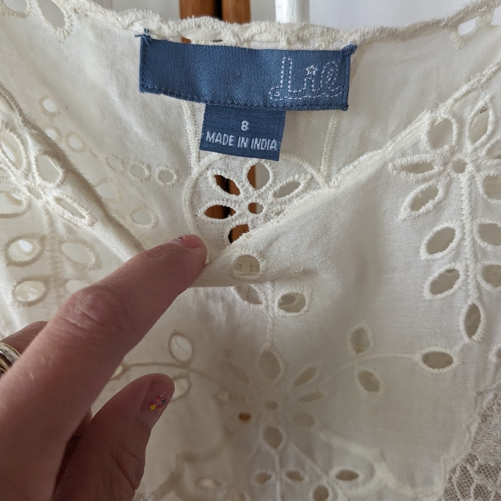 Anthropologie Lil Windward Lace Midi Dress in Cream - Picture 6 of 15